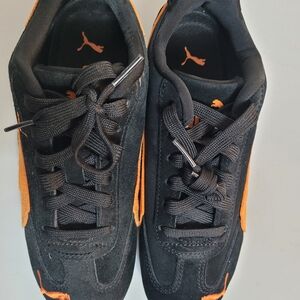 Puma Black and Orange Sneakers Speedcat